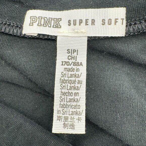 VICTORIA'S SECRET‎ PINK Women's Small Black Super Soft Athletic Tank Top Tunic - Picture 4 of 6